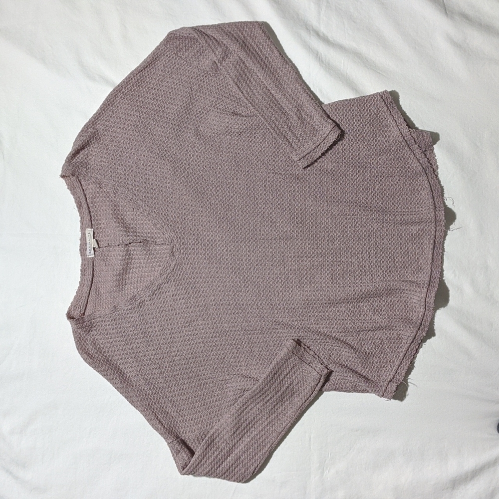 Nordstrom Socialite Waffle Knit Boxy Top
